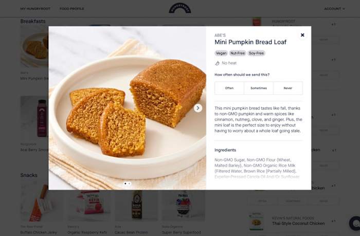 Hungryroot - Pumpkin loaf